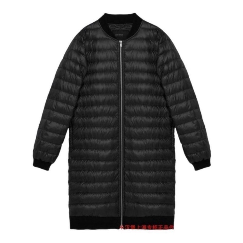 Zara down black coat S - Picture 3 of 8